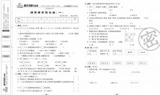 3年级下册数学期末试卷